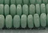 CAM1544 15.5 inches 7*12mm faceted rondelle peru amazonite beads