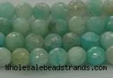 CAM1561 15.5 inches 6mm faceted round Russian amazonite beads