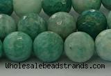 CAM1583 15.5 inches 10mm faceted round Russian amazonite beads