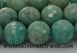 CAM1584 15.5 inches 12mm faceted round Russian amazonite beads