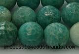 CAM1585 15.5 inches 14mm faceted round Russian amazonite beads