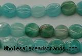 CAM1590 15.5 inches 6mm flat round Russian amazonite beads