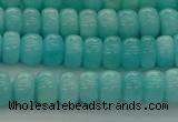 CAM1601 15.5 inches 4*6mm rondelle natural peru amazonite beads