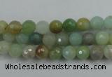 CAM161 15.5 inches 6mm faceted round amazonite gemstone beads