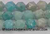 CAM1622 15.5 inches 8mm faceted nuggets amazonite gemstone beads