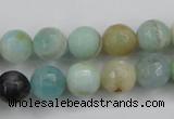 CAM163 15.5 inches 10mm faceted round amazonite gemstone beads