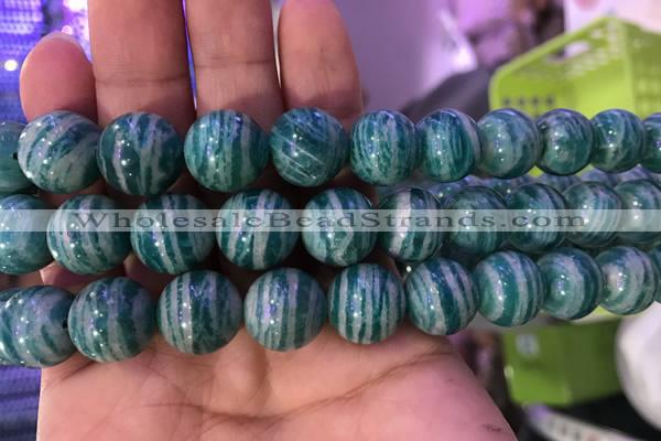 CAM1655 15.5 inches 14mm round Russian amazonite gemstone beads