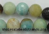 CAM167 15.5 inches 18mm faceted round amazonite gemstone beads