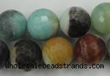 CAM168 15.5 inches 20mm faceted round amazonite gemstone beads