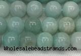 CAM1680 15.5 inches 4mm round natural amazonite beads wholesale