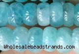 CAM1711 15.5 inches 4.5*8mm rondelle natural amazonite beads