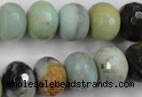 CAM174 15.5 inches 12*16mm faceted rondelle amazonite gemstone beads