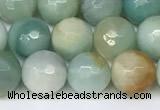 CAM1747 15.5 inches 10mm faceted round amazonite beads wholesale