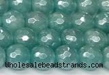 CAM1755 15 inches 6mm faceted round AB-color imitation amazonite beads