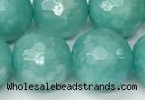 CAM1758 15 inches 12mm faceted round AB-color imitation amazonite beads