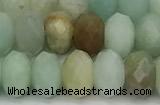 CAM1762 15 inches 6*8mm faceted rondelle amazonite beads