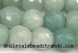 CAM1770 15 inches 6mm faceted round amazonite beads