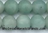 CAM1786 15 inches 8mm round matte amazonite beads, 2mm hole