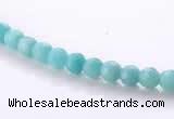 CAM25 4mm  faceted round natural amazonite stone beads Wholesale