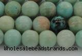 CAM323 15.5 inches 10mm round natural peru amazonite beads