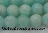 CAM334 15.5 inches 10mm round natural peru amazonite beads