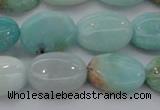 CAM338 15.5 inches 12*16mm oval natural peru amazonite beads