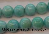 CAM355 15.5 inches 14mm round natural peru amazonite beads wholesale