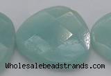 CAM367 15.5 inches 33*33mm faceted triangle amazonite beads