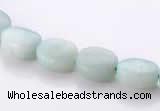 CAM37 5*7mm natural amazonite flat oval gemstone beads Wholesale