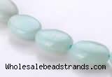 CAM39 natural amazonite 10*14mm flat oval beads Wholesale