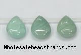 CAM416 15.5 inches 13*18mm flat teardrop natural russian amazonite beads