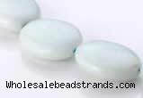 CAM42 15*20mm flat oval natural amazonite beads Wholesale