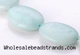 CAM43 flat oval 18*25mm natural amazonite beads wholesale