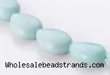 CAM46 10*14mm natural amazonite flat teardrop beads Wholesale