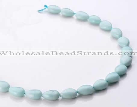 CAM46 10*14mm natural amazonite flat teardrop beads Wholesale