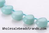 CAM52 8*11mm flat teardrop natural amazonite gemstone beads