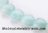 CAM54 heart 12*12mm natural amazonite gemstone beads Wholesale