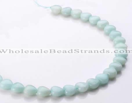 CAM54 heart 12*12mm natural amazonite gemstone beads Wholesale