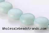 CAM58 12mm coin natural amazonite gemstone beads Wholesale