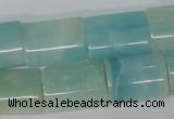 CAM606 15.5 inches 15*20mm flat tube Chinese amazonite beads