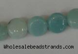 CAM618 15.5 inches 8mm flat round Chinese amazonite gemstone beads