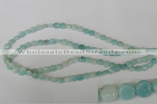 CAM618 15.5 inches 8mm flat round Chinese amazonite gemstone beads