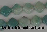 CAM626 15.5 inches 12*12mm diamond Chinese amazonite gemstone beads