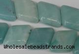 CAM627 15.5 inches 17*17mm diamond Chinese amazonite gemstone beads