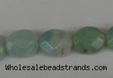 CAM632 15.5 inches 8*10mm faceted oval Chinese amazonite gemstone beads