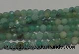 CAM810 15.5 inches 4mm faceted round Brazilian amazonite beads