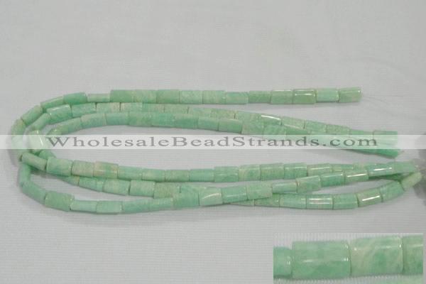 CAM854 15.5 inches 8*12mm flat tube natural Russian amazonite beads