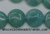 CAM919 15.5 inches 20mm flat round amazonite gemstone beads wholesale