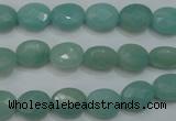 CAM950 15.5 inches 8*10mm faceted oval amazonite gemstone beads wholesale