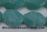 CAM968 15.5 inches 18*25mm twisted & faceted freefrom amazonite beads